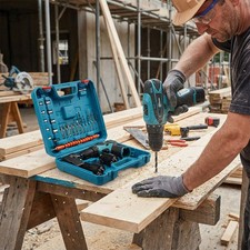 Handhel Drill Cordless Tool Set with 23/30 Pcs Accessories and 2 Batteries NEW 