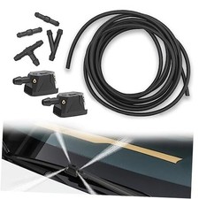 2 PCS Front Windshield Washer Nozzles Arm Mounted Jets Nozzles Nozzles Hose