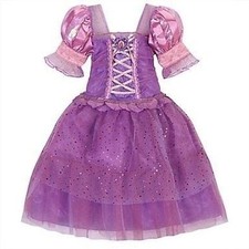 Disney Store Tangled Rapunzel Costume Dress Up Pink Princess Halloween Gown NEW