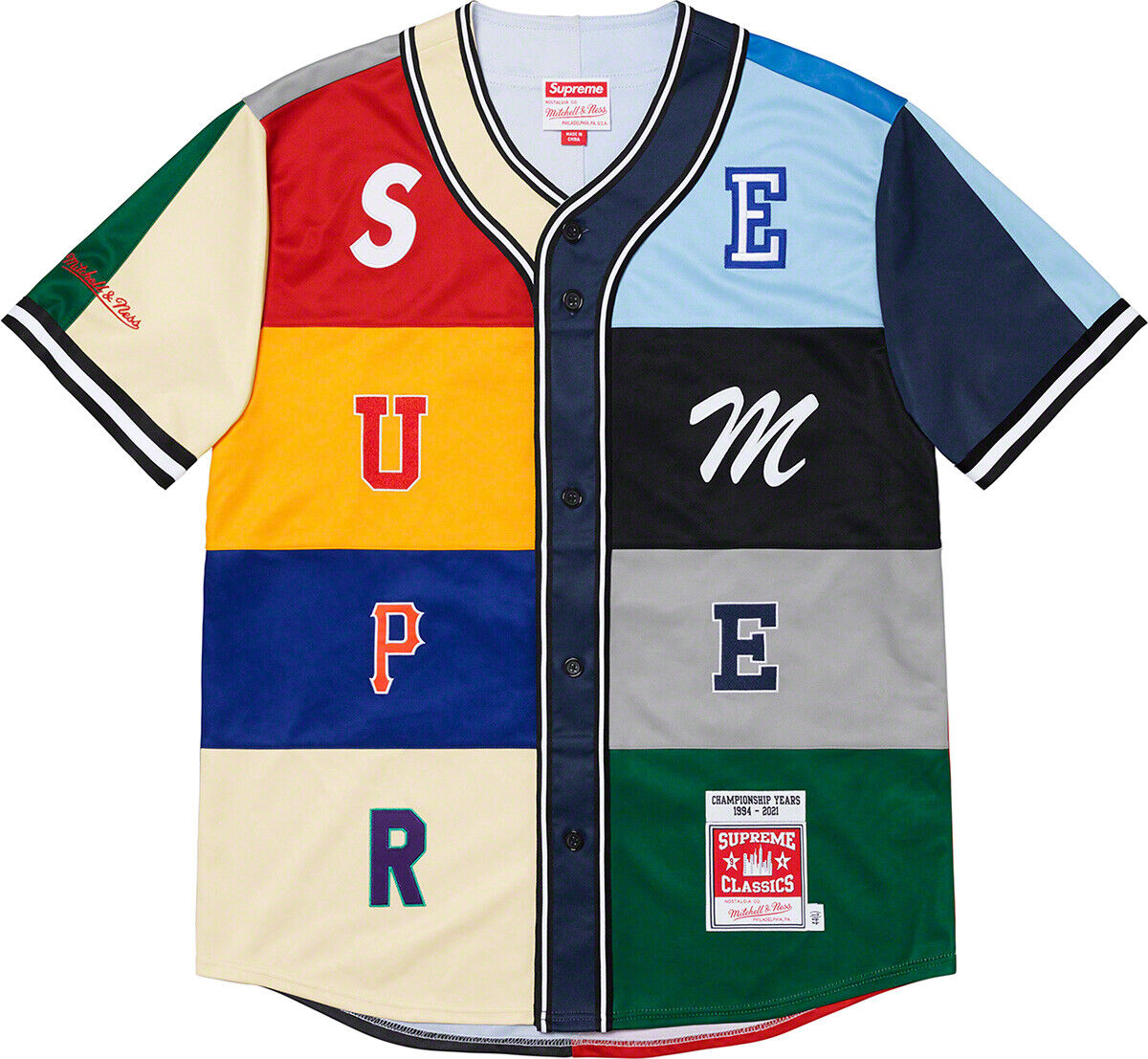 Mitchell & Ness Satin Baseball Jersey - spring summer 2023 - Supreme