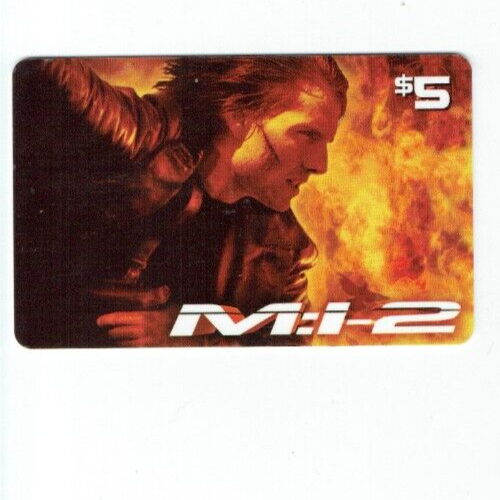 Blockbuster Gift Card - Tom Cruise Mission Impossible 2 - Vintage 2000 -No Value