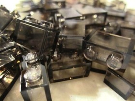 Lego 1x2 Transparent Grey Bricks (50 pieces)