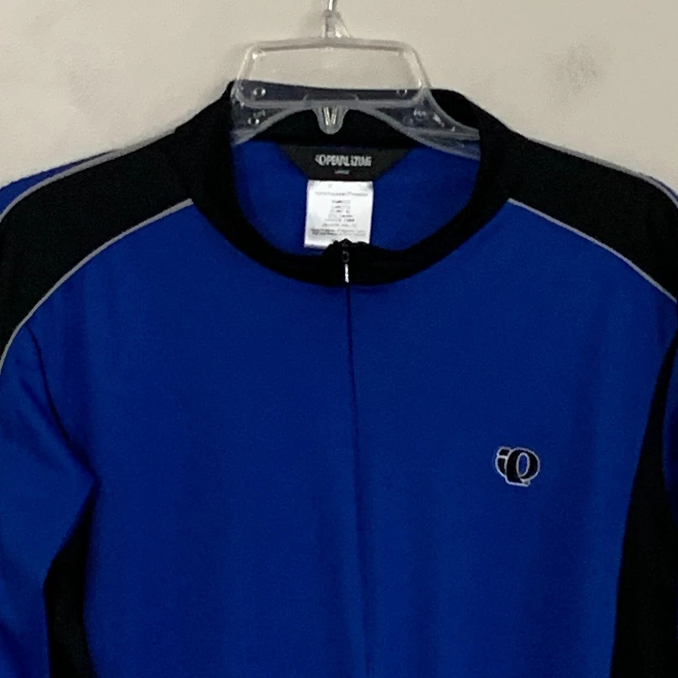 Size Large Pearl Izumi Cycling Jacket Blue/Black 3/4 Zip bottle pockets W1 - Image 2 of 4