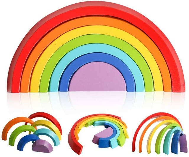 wooden story shape stacker