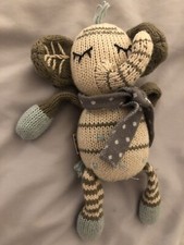 Baby Finn  Emma Elephant 8  Knit Plush Rattle GUC