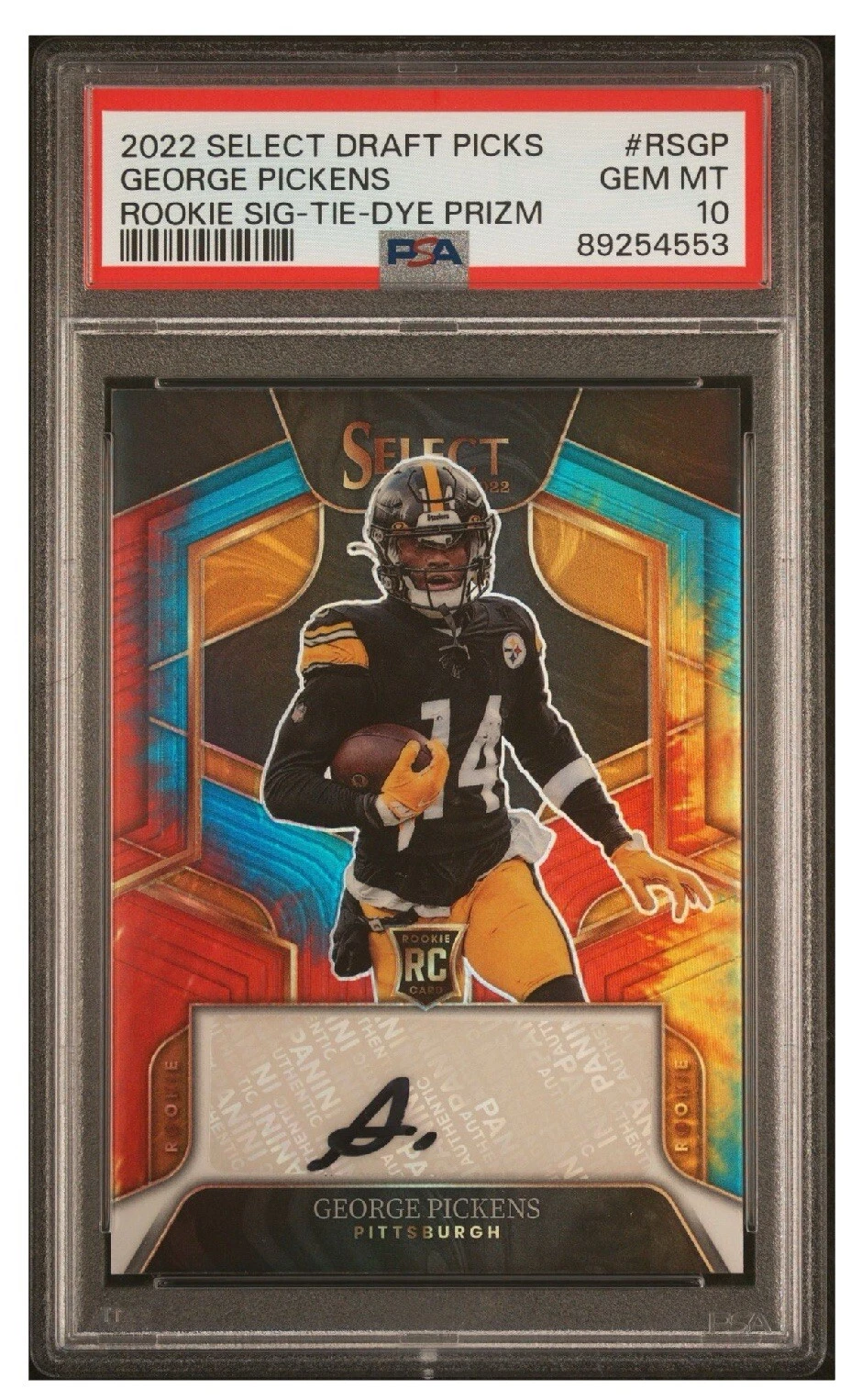 George Pickens Panini Select Draft Picks Rookie Signatures #RSGPI Tie-Dye