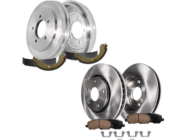 For Chrysler Sebring Brake Pad Rotor Shoe Drum Kit Detroit Axle 18235XWFG