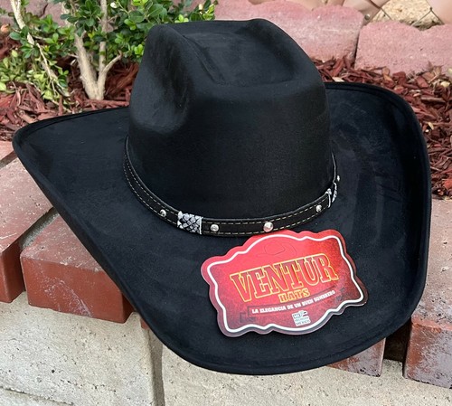 MENS WESTERN COWBOY RODEO HAT BLACK 