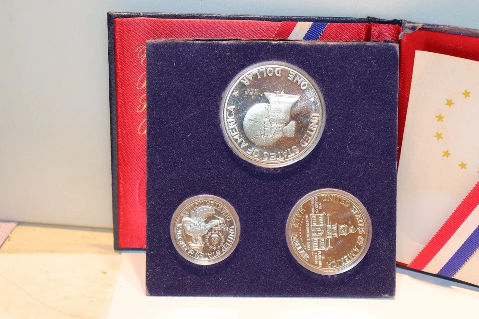 1976-S US Mint 3 Piece Silver (40%) PROOF Bicentennial Set - Image 3 of 3