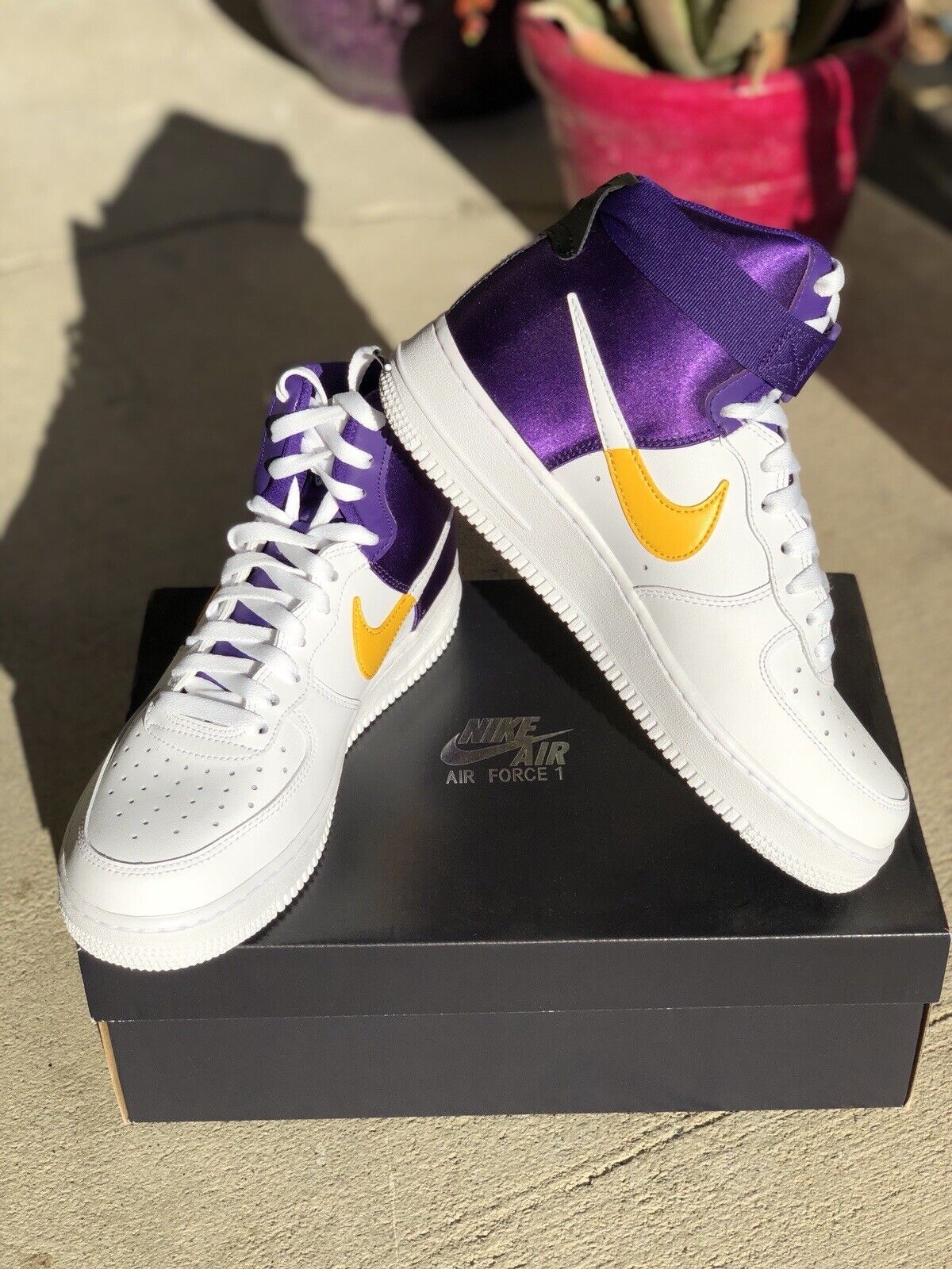 Size+7.5+-+Nike+Air+Force+1+High+%2707+x+NBA+Lakers for sale online