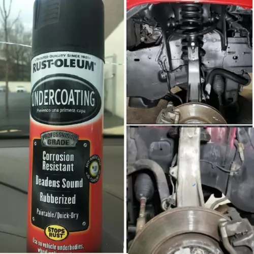 Rust Oleum Rubberized Undercoating Spray Grade Car Automotive Black Paint  15 oz