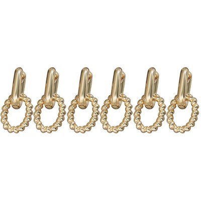  3 Pairs Ringe Für Frauen Quastenohrringe Twist-Ohrringe Kupferohrringe Fräulein