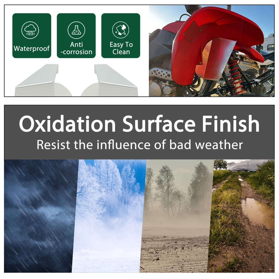 For Honda TRX400EX 400X 1993-2004 AIR SHROUDS w/ Bolts Engine Cooler Scoop Kit - Image 4 of 4