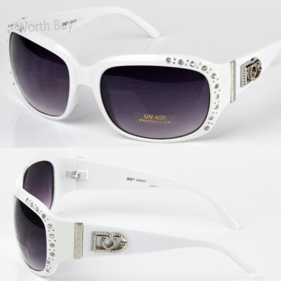 Women's Wrap Around Rhinestones Sunglasses Shades Fashion