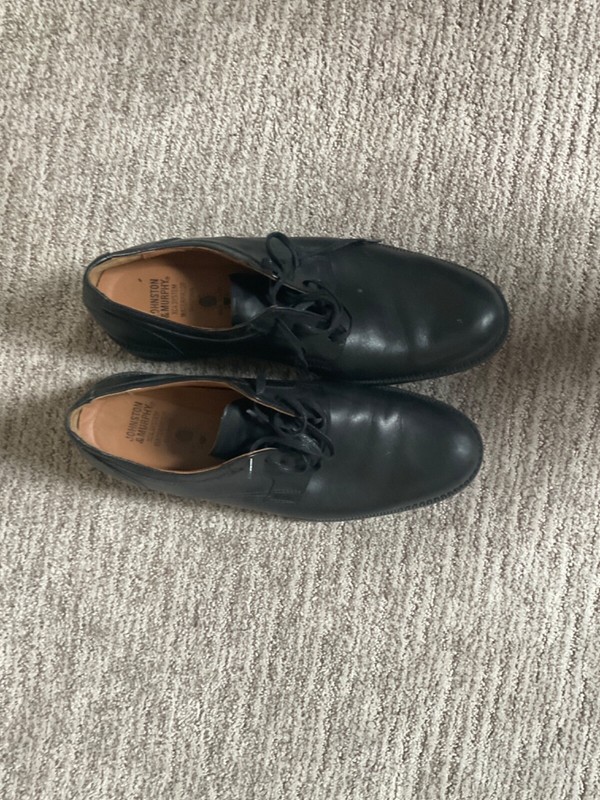 Johnston & Murphy XC4 Shoes Mens 8.5M Black Sheepskin Leather Waterproof Comfort