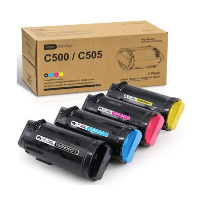 Versalink C500 / C505 Standard Capacity Toner Cartridge (4-Pack, BK/C/M/Y) Re...