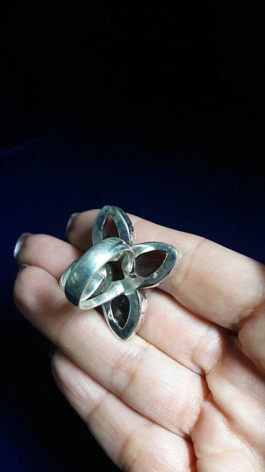 Bellissimo anello placcato arg.925 ametiste -Beautiful ring silver plated - Immagine 4 di 4