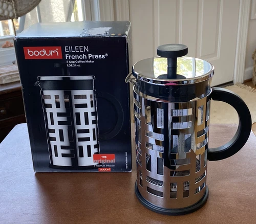Bodum 11195-16US Eileen 34 Oz/8 Cup, French Press Coffee Maker, Polished Chrome