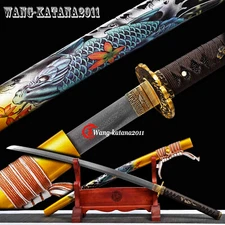 Damascus Folded 1095 Steel Sharp Katana Battle Ready Japanese Functional Sword