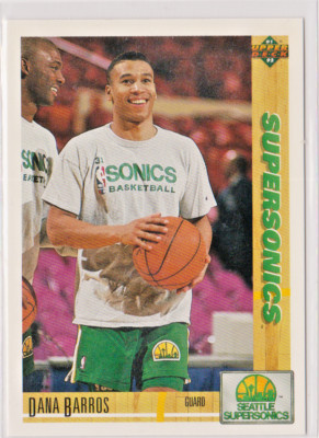 Dana Barros Seattle Supersonics Guard 1991-92 Upper Deck Card