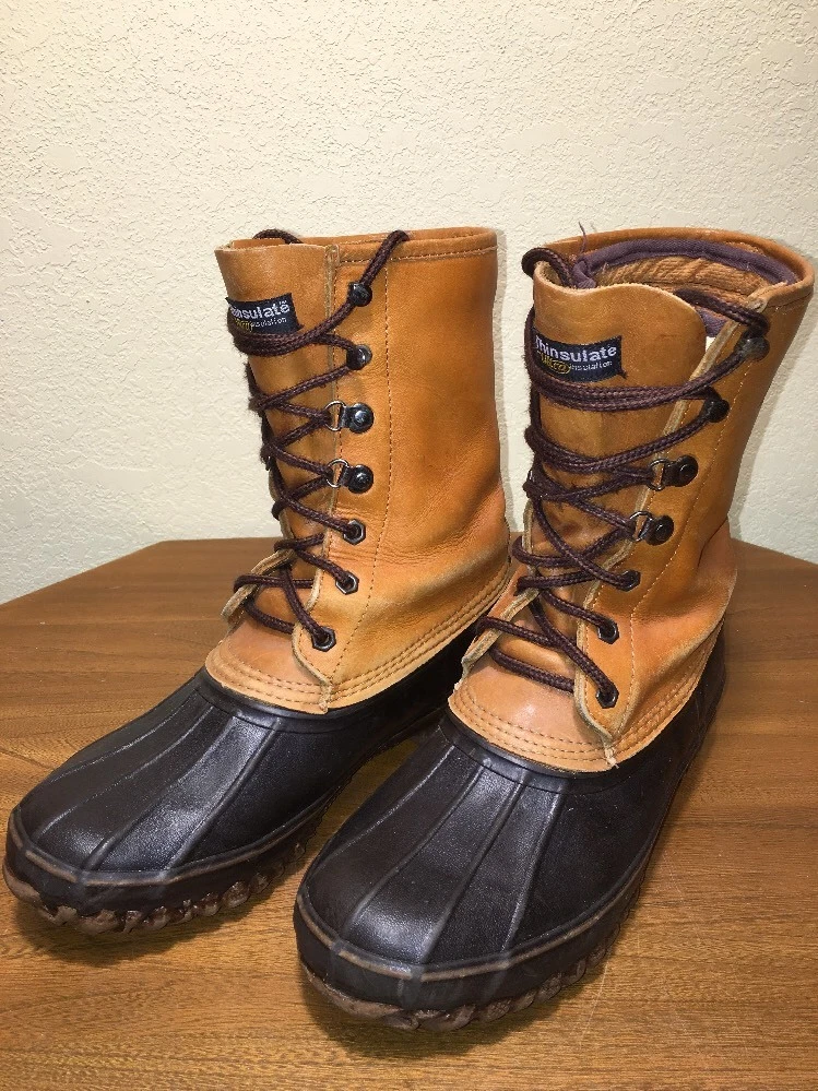 CABELA'S STEEL SHANK THINSULATE DUCK BOOTS HUNTING HIKING CAMP MENS SIZE 8