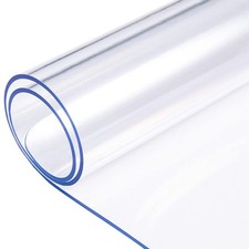 44X78 Inch 1.5mm Thick Clear Plastic Table Protector Rectangle PVC Vinyl Offi...