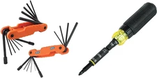 70552 21-Key Pro Folding Hex Key Set and 32500HDRT 11-In-1 Ratcheting Screwdrive