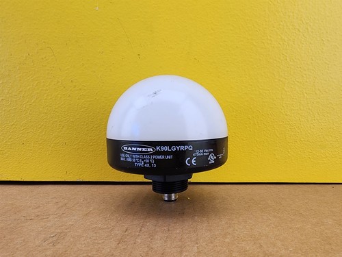 Banner K90LGYRPQ K90 Series 90mm EZ-LIGHT 3-Color Domed Indicator, 12-30 VDC