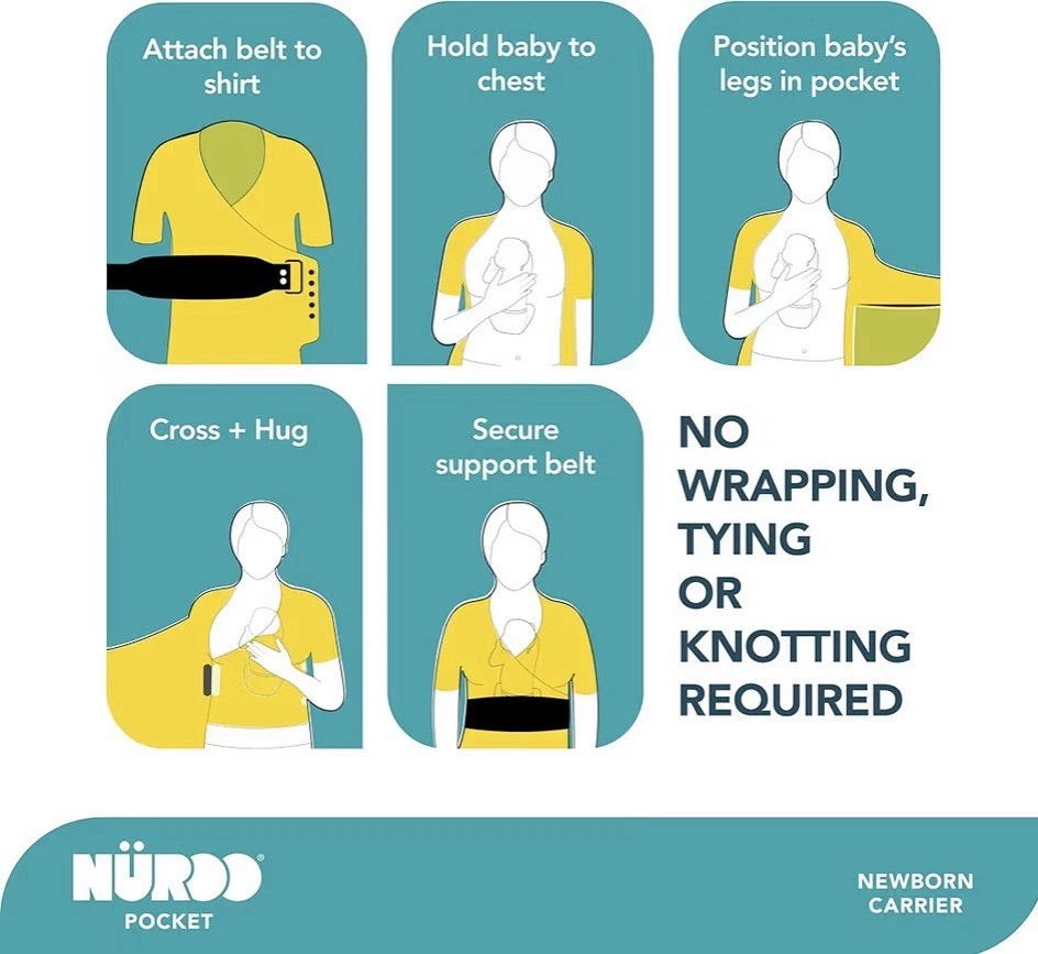 Portabebés Nuroo Bolsillo Recién Nacido Cobertura Completa para Recién Nacido XS/S Foto 4 de 4