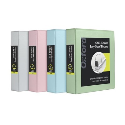 3 Ring Binders, 2 inch ONE-Touch Easy Open D Rings, 3-Sided View Binder Cover...