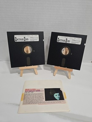   Vintage Software Labs - 3-D SURFACE MODEL #1 PC 5.25'' Floppy Disk VERY RARE