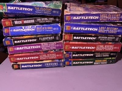 Vintage BattleTech Paperbacks Lot of 13 ROC FASA Sci-Fi Books Jade Phoenix Clans