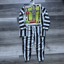 Beetlejuice Child Costume Jumpsuit with Faux Jacket Tie Halloween