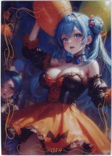 ❤️SPICY HALLOWEEN GIRL - Goddess Anime Waifu Card - PEACH BLOSSOM BEAM - 014