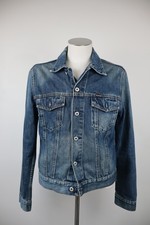 ENERGIE GIUBBINO GIACCA JEANS UOMO TG L MAN DENIM JACKET VINTAGE COTONE COTTON