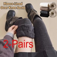 Women Winter Warm Leg Warmers Knit Crochet Lady High Knee Knitted Socks Leggings