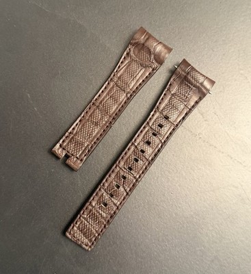 Zenith Defy OEM Handmade Brown Crocodile Leather Replacement Watch Strap 23mm