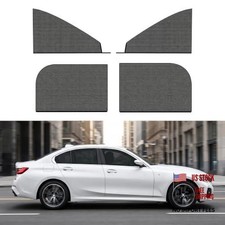 Car Window Sunshade Mesh, Heat Block Double-Layer Side Window 4 PCS Black SUV