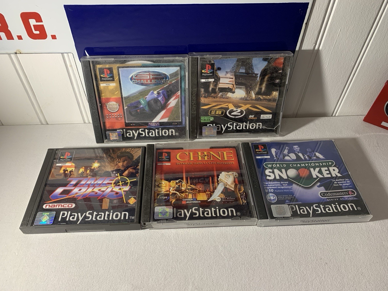 🪩 5 Jeux PS1 : TAXI 2 . CHINE . TIME CRISIS MANCO . GP CHALLENGE . SNOOKER 🇫🇷
