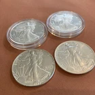 4 American Eagle 1 oz Silver Proof Coins Lot of 4 Encased 2 Proof 2 Circ 1oz 87’
