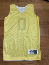 Unisex Alleson Athletic mesh reversible yellow and white jersey youth small