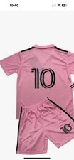 Kids pink soccer short set size 7/8