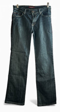 David Khan Womens Jeans 4 Mid-Rise Lauren Bootcut Frayed Denim Distressed 28x31