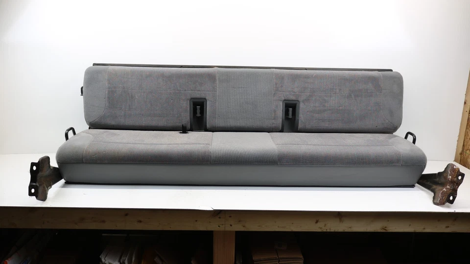 87-97 Ford F150 F250 F350 OBS Extended Cab Rear Cloth Bench Seat OEM - Image 2 of 4