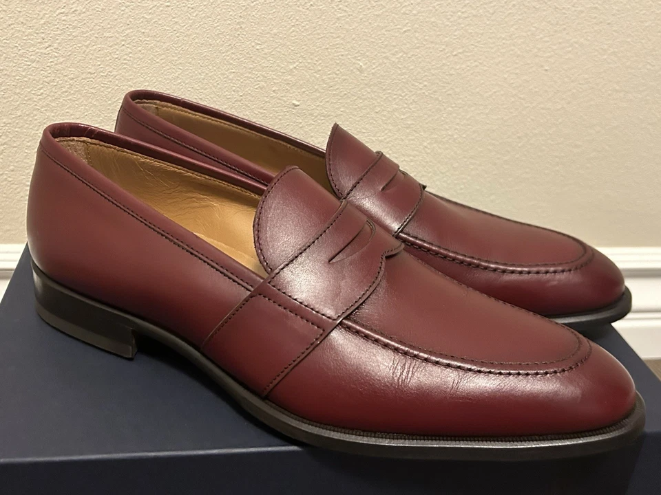 Nuevo Mocasín Paul Stuart Bane Cuero Penny Burdeos Oxblood Allen Para Hombres Talla 11 Foto 2 de 4