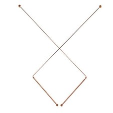 Copper Dragon-seeking Rod &ndash; Double-round-head, Double Beads Water-probing Ruler