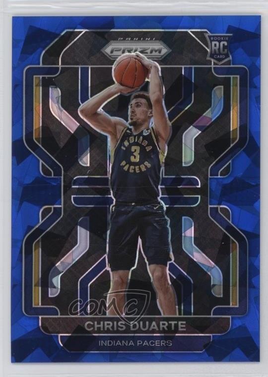 2021-22 Panini Prizm Blue Ice Prizm /125 Chris Duarte #315 Rookie RC