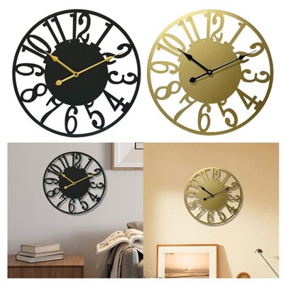 Wall Clock 16 inch Easy to Read Decorative for Bathroom Classroom Home