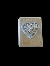 Jay Stringwater Mini Double Photo Picture Frame Tan Enamel Swarovski Crystal