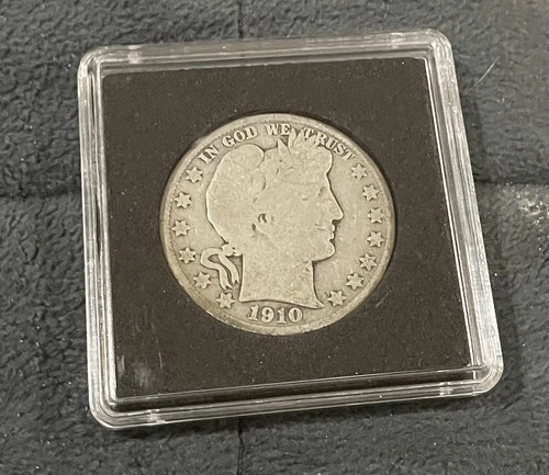 Photo of a 1910-S Barber Half Dollar from an eBay listing that sold on Jul 23, 2026